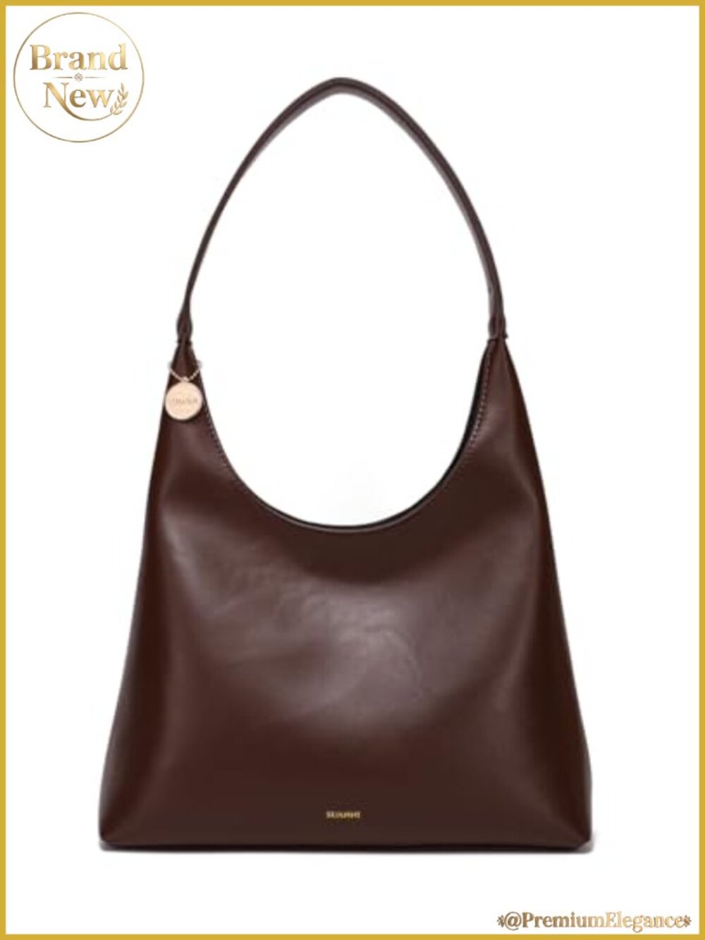 Vegan Leather Slouchy Hobo Bag Women Shoulder Tote Large Capacity Purses